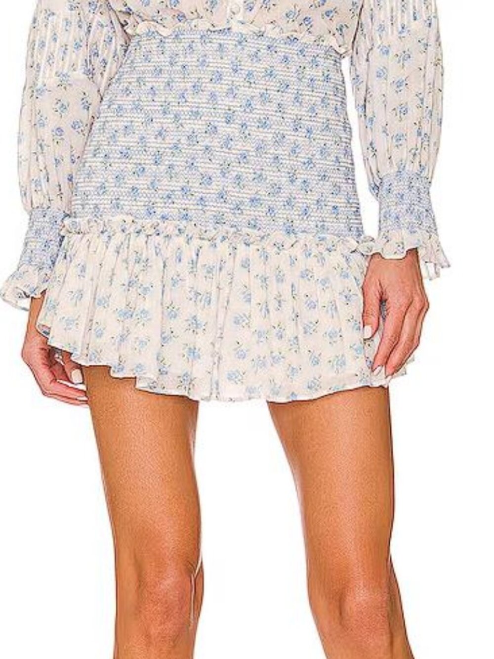 LOVESHACKFANCY Women's Roux Skirt Size XS In Powder Blue
